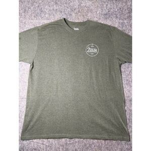Nintendo The Legend Of Zelda T-Shirt Men 2XL Green Cotton Crew Neck Pullover Tee